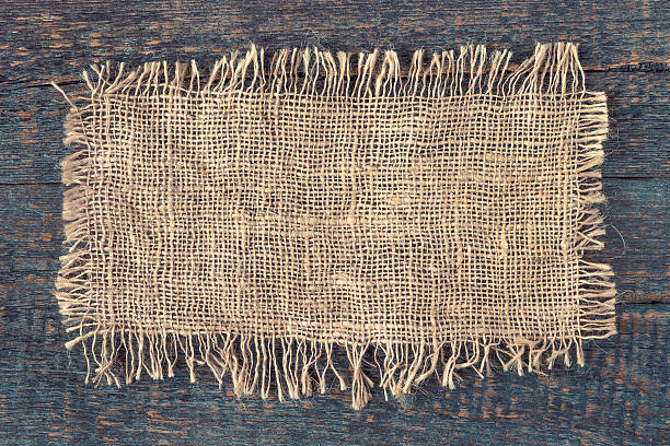 element lnu ścierka - frayed burlap textile part of zdjęcia i obrazy z banku zdjęć