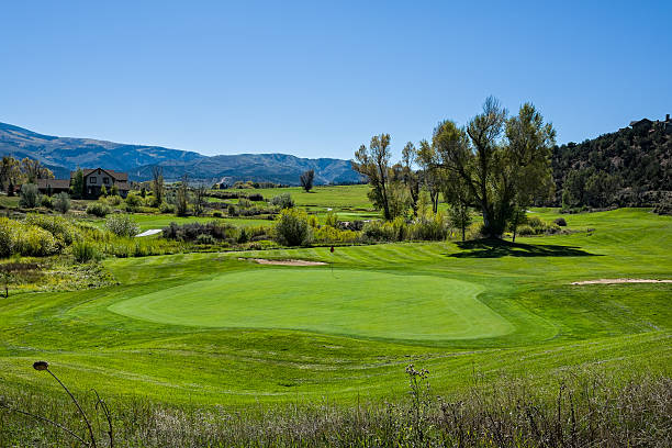 istock View of Golf Course and Mountains 516443201