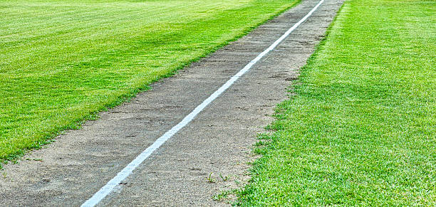 ligne de baseball field - joueur de champ gauche photos et images de collection