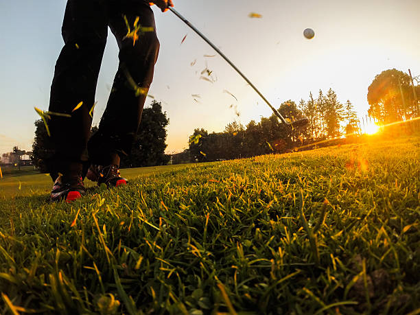 Golf example of short game stock photo