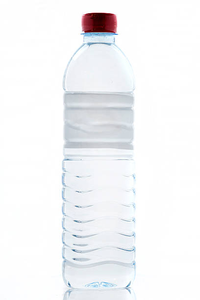 White water bottle isolated on white background stock photo