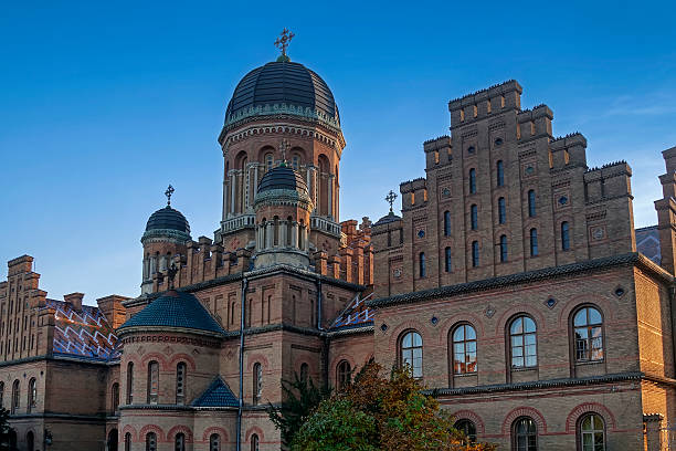 istock Cathedral made from brown bricks of Chernivtsi State Univercity 516446464