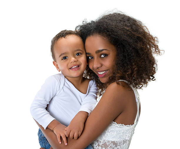 istock Isolated African mother with toddler 516446772