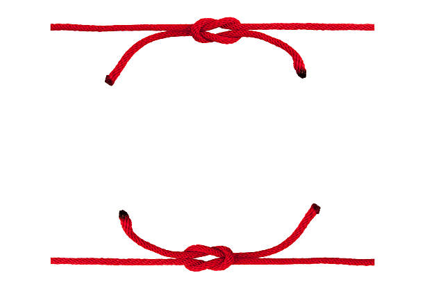 istock Red Rope in A Knot Isolated on White Background. 516452222