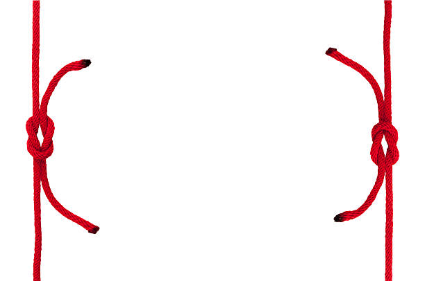 istock Red Rope in A Knot Isolated on White Background. 516452260