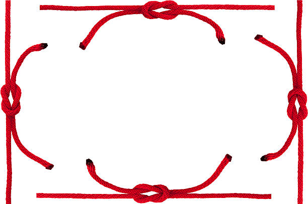 istock Red Rope in A Knot Isolated on White Background. 516452296