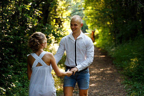 istock Romantic couple in the park 516452552