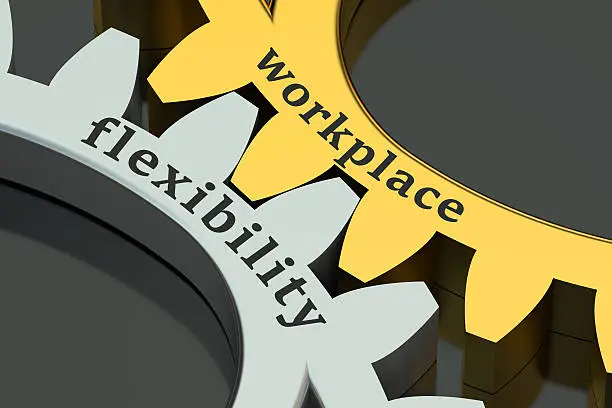 Photo of Workplace flexibility concept on the gearwheels