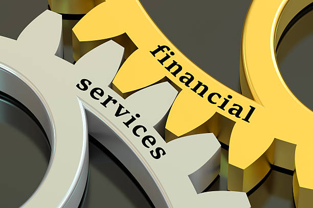 istock Financial Services concept on the gearwheels 516456218