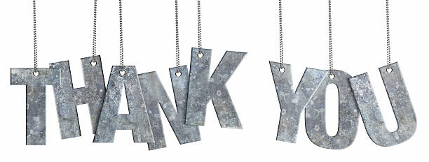 istock THANK YOU - Hanging Iron word (Clipping Path) 516456716