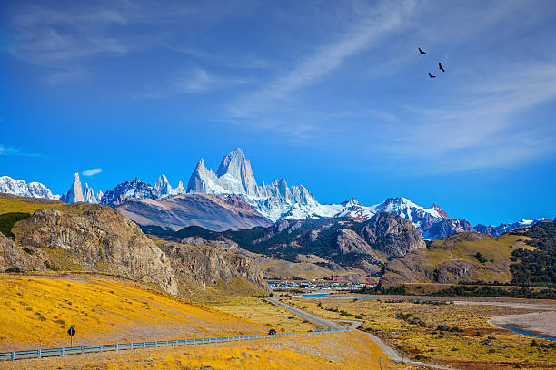 istock Mountains Fitzroy are lit with the midday sun 516456824