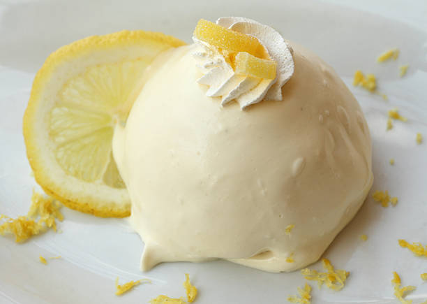 Lemon delight Lemon delight ( delizia al limone ) sponge cake filled and topped with a smooth lemon custard, a traditional recipe of the Amalfi coast, Italy amalfi food stock pictures, royalty-free photos & images