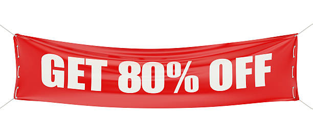 istock 80 %, sale and discount concept 516458066