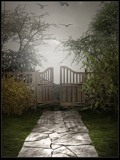 istock Gate to forgotten garden 516461575