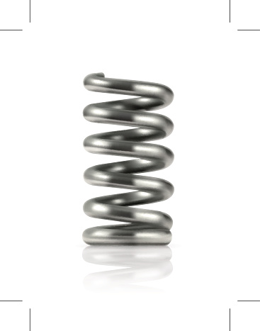 Inelasticated Spring Elastic Metal Spring Stock Illustration - Download Image Now - Coiled ...