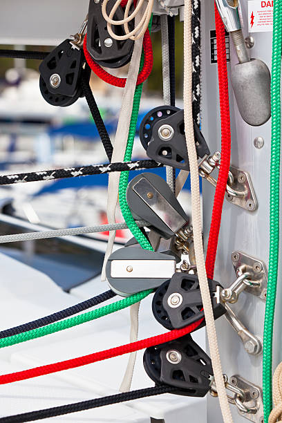 istock Winches and ropes, yacht details 516463967