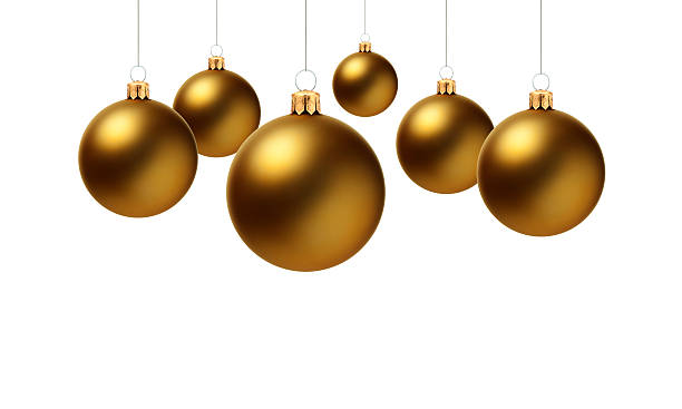 istock Golden Color Christmas Balls 516465123