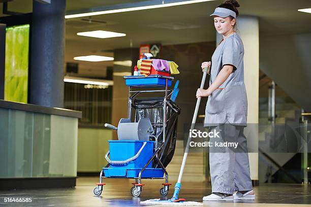 Cleaning Services Stock Photo - Download Image Now - Cleaning, Hospital, Mop