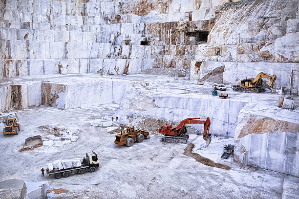 Marble Quarry. Carrara. stock photo