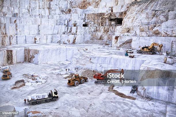 Marble Quarry Carrara Stock Photo - Download Image Now - Marble - Rock, Quarry, Mining - Natural Resources