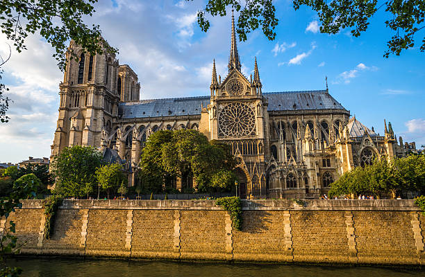istock Gorgeous sunset over Notre Dame cathedral 516487755