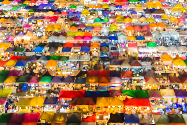 istock Aerial view over flea market 516490466