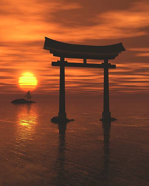 istock Fantasy Illustration of an Imaginary Temple Gate (not a photograph) 516490980