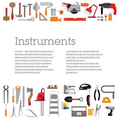 Template With The Tools Stock Illustration - Download Image Now ...