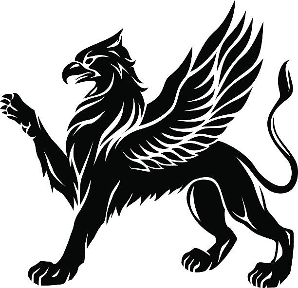 Griffin icon. Vector logo design template Griffin icon. Vector logo design template. bills lions stock illustrations