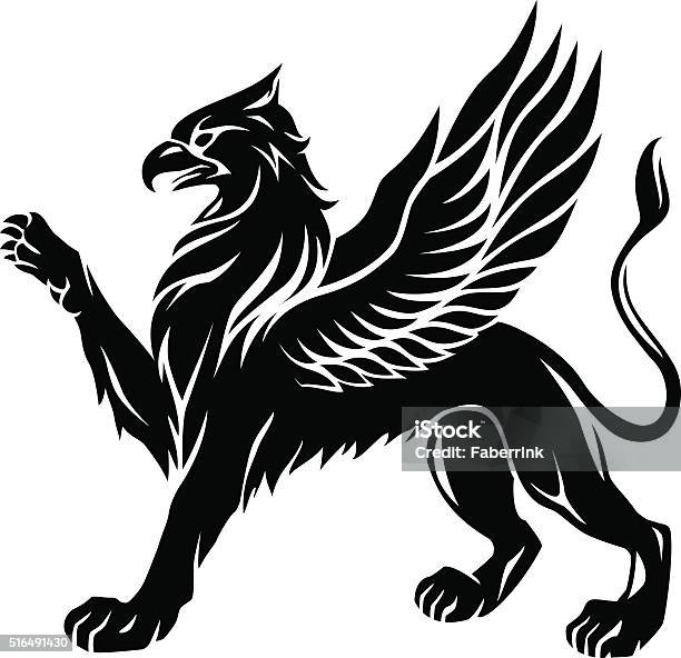 Griffin Icon Vector Logo Design Template Stock Illustration - Download Image Now - Griffin, Vector, Abstract