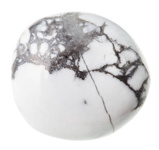 istock tumbled Howlite mineral gemstone isolated 516491594