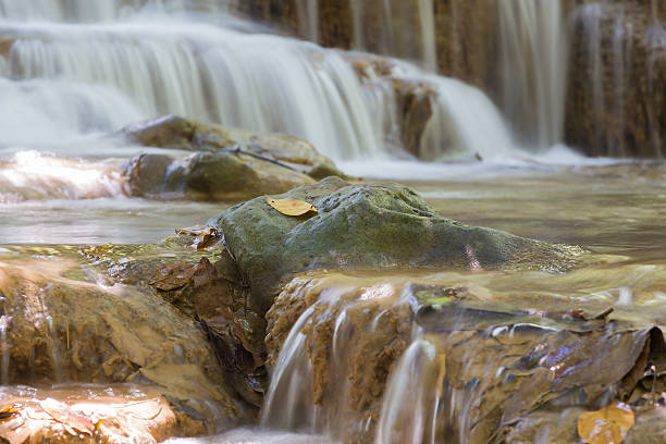 Tropical stream waterfall in deep forest national park