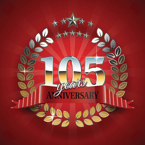 ilustrações de stock, clip art, desenhos animados e ícones de celebrative 105 dourada moldura para aniversário - 110