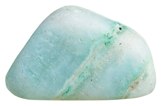 pulido verde aragonito gema mineral piedra - aragonita fotografías e imágenes de stock