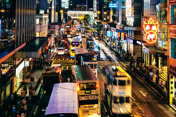 istock Hong Kong streets by night. 516495538