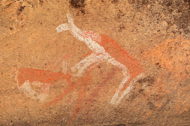 istock Bushmen rock painting 516496820