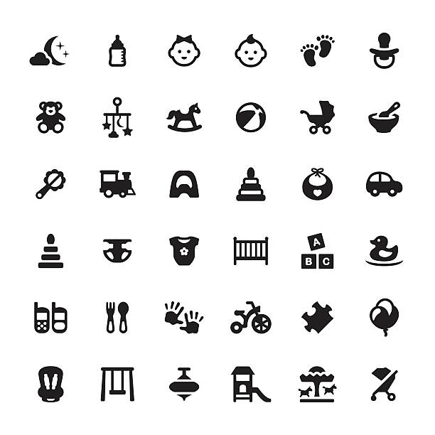 Babies vector symbols and icons Babies related symbols and icons. Babies Only stock illustrations