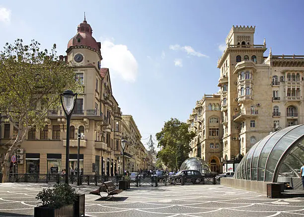 Nizami (Market ) street. Baku. Azerbaijan      