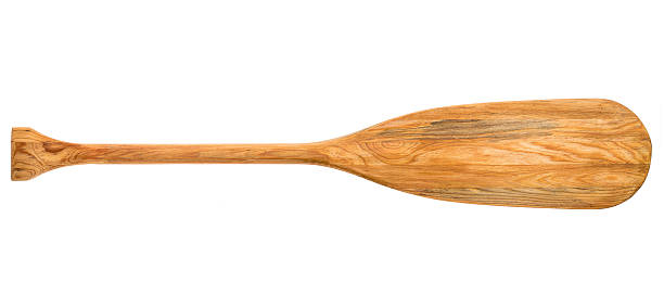 old wooden canoe paddle old wooden canoe paddle, isolated on white oar stock pictures, royalty-free photos & images