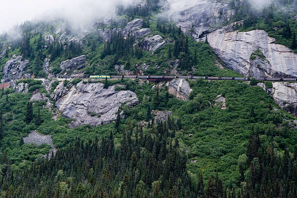Alaska White Pass And Yukon Route Railroad Train stock photo