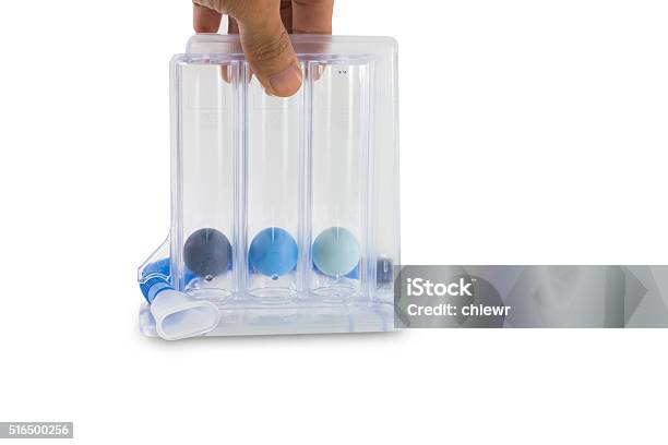 Triflow Incentive Spirometer For Inhalation Exercise Stock Photo - Download Image Now