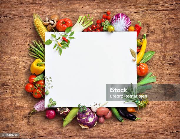 Healthy Food Background And Copy Space Stock Photo - Download Image Now - Abundance, Close-up, Copy Space