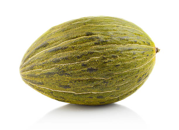 istock Piel de sapo green melon isolated white in studio 516505693