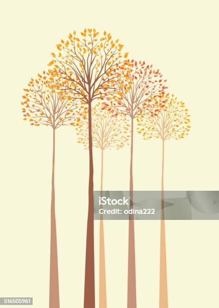 Autumn Trees Stock Illustration - Download Image Now - Abstract, Autumn, Backgrounds