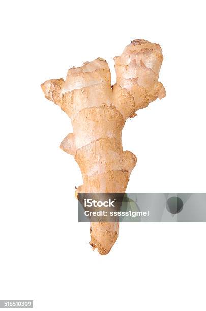 Fresh Ginger Isolated On White Stock Photo - Download Image Now - Aromatherapy, Brown, Close-up