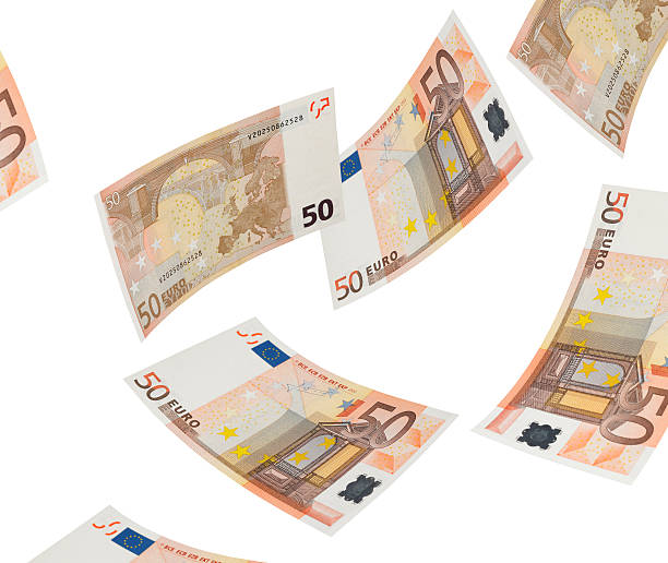 istock Fifty euro bill collage isolated on white 516511283