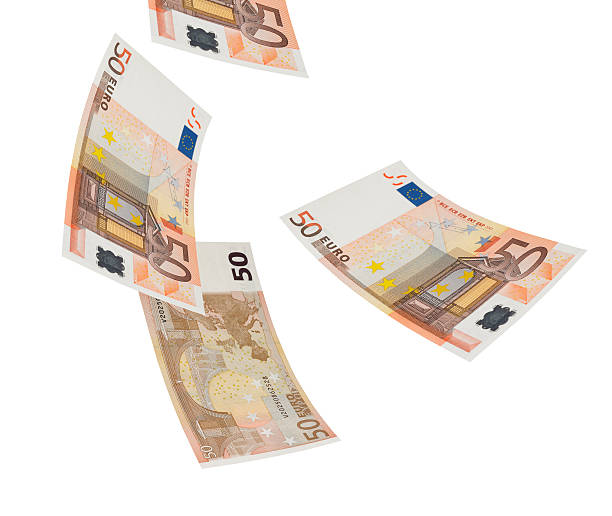 istock Fifty euro bill collage isolated on white 516511291