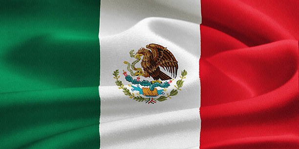 bandiera del messico - flag mexican flag mexico textured foto e immagini stock