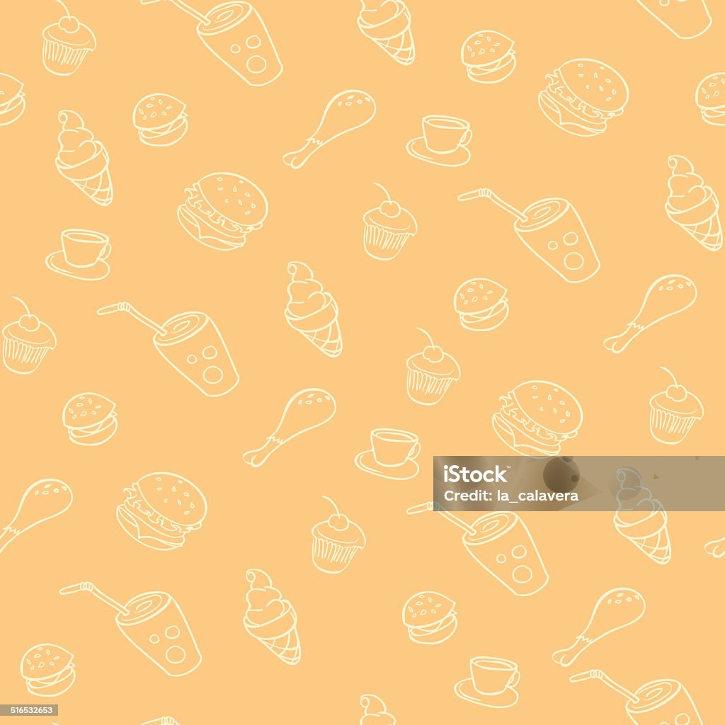 Fast Food Stock Pattern Fast Food Pattern Stock Illustration - Download Image Now - Backgrounds ...