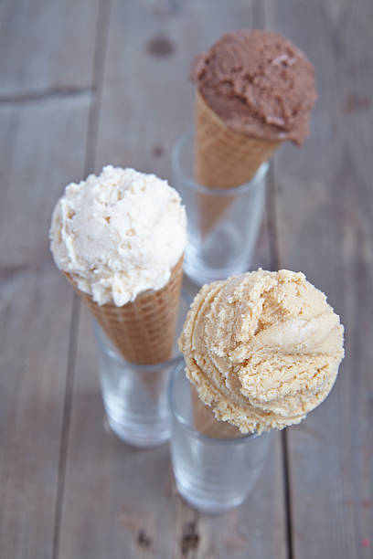 istock Chocolate, vanilla and salted caramel ice cream 516542130